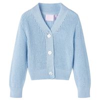 Cardigan pour enfants tricoté bleu 92