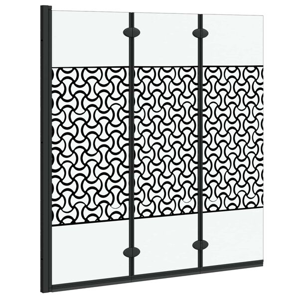 Enceinte de Douche Noir et Transparent 130 x 130 cm verre tremp&eacute;