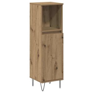 vidaXL Armoire de salle de bain ch&ecirc;ne artisanal 30x30x100 cm