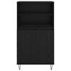 vidaXL Haut Armoire Noir 60 x 36 x 110 cm Bois d'ing&eacute;nierie