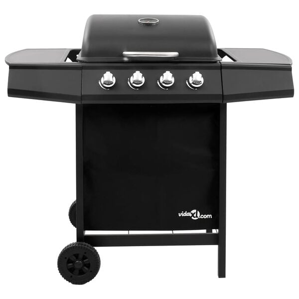 vidaXL Barbecue gril à gaz avec 4 brûleurs Noir