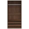 vidaXL Garde-robe Ch&ecirc;ne marron 100x50x200 cm Bois d'ing&eacute;nierie