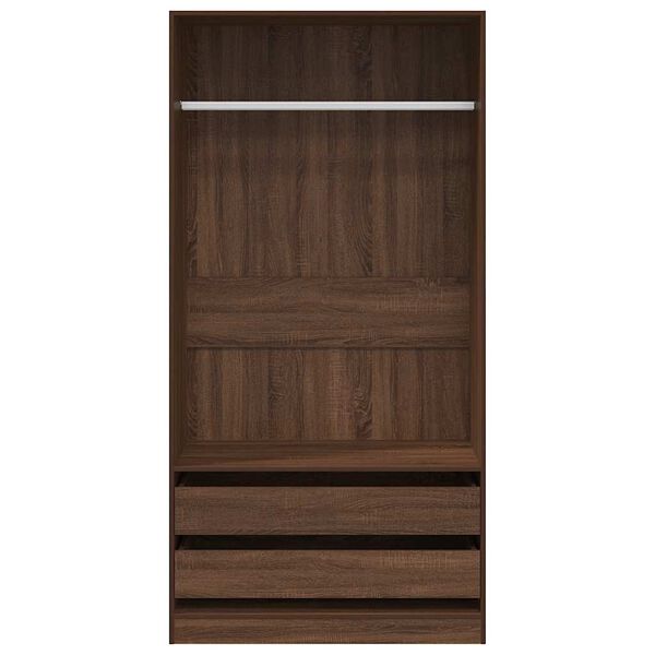 vidaXL Garde-robe Ch&ecirc;ne marron 100x50x200 cm Bois d'ing&eacute;nierie
