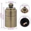 vidaXL Douilles de lampe 2 pcs bronze E27