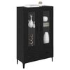vidaXL Haut Armoire avec tiroir Ch&ecirc;ne noir 70 x 31 x 115 cm
