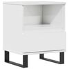 vidaXL Table de chevet Blanc brillant 40x35x50 cm Bois d&rsquo;ing&eacute;nierie