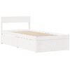 vidaXL Lit avec tiroirs et matelas blanc 100x200 cm bois massif de pin