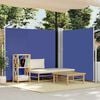 vidaXL Auvent lat&eacute;ral r&eacute;tractable de patio 170x1200 cm Bleu