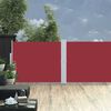 vidaXL Auvent latéral rétractable de patio 140x1200 cm Rouge