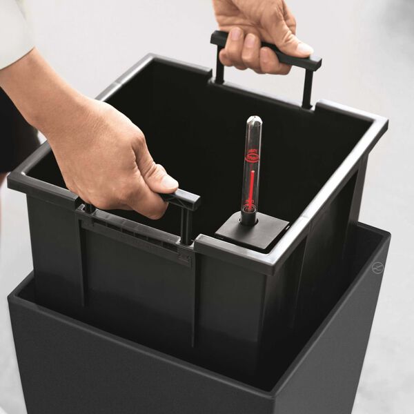 LECHUZA Jardinière Cubico 40 ALL-IN-ONE Charbon 18194