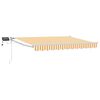 vidaXL Store r&eacute;tractable manuel avec LEDs Orange et Blanc 3,5 x 2,5 m