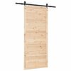 vidaXL Porte coulissante Naturel 80 x 208 cm Bois de pin massif