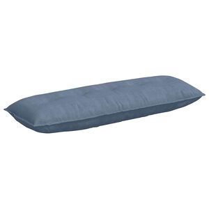vidaXL Coussin de Dos Bleu 140 x 50 cm Tissu en velours c&ocirc;tel&eacute;