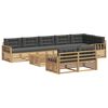 vidaXL Ensemble de canap&eacute;s d'ext&eacute;rieur 9 pc Blanc et anthracite