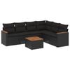 vidaXL Patio Sofa Set 6 place Black