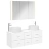 vidaXL Ensemble de mobilier de salle de bain 4 pcs Blanc