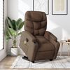 vidaXL Fauteuil de massage inclinable Marron Tissu