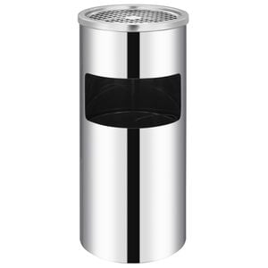 vidaXL Poubelle &agrave; cendrier murale Acier inoxydable 26 L