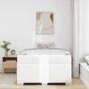 vidaXL Cadre de lit avec matelas Blanc 120 x 200 cm tissu
