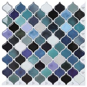 vidaXL Carreau Lanterne 10 pc Bleu Vert 27 x 27 cm Polyur&eacute;thane et PET