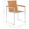 vidaXL Chaises de jardin lot de 8 avec coussins bois d'acacia massif