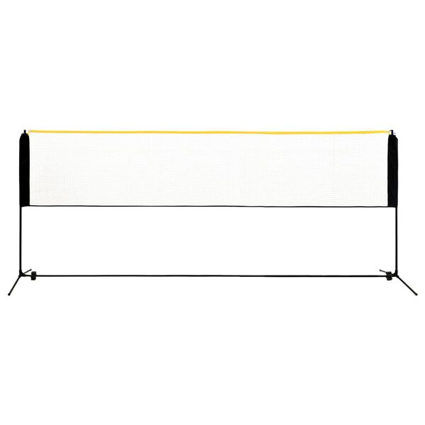vidaXL Filet de badminton r&eacute;glable 400x103x94-158 cm M&eacute;tal