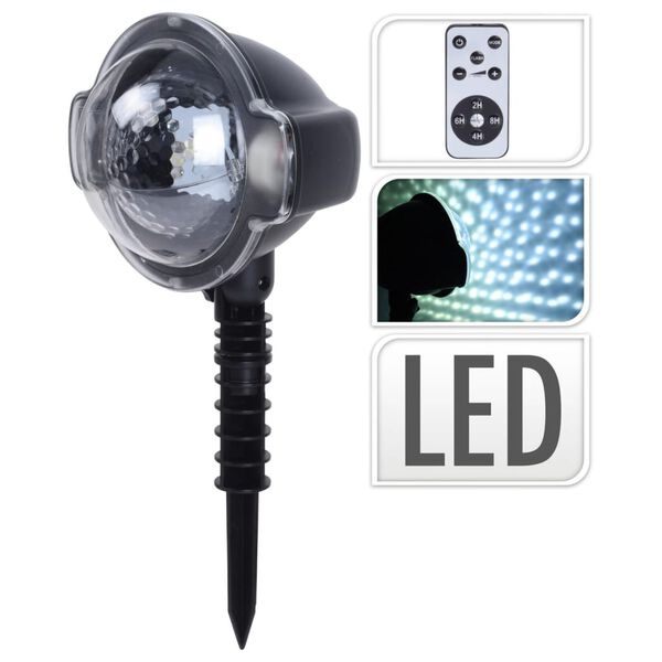 Ambiance Projecteur &agrave; LED de No&euml;l Chute de neige