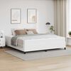 vidaXL Cadre de lit avec matelas Blanc 200 x 200 cm tissu