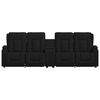 vidaXL Fauteuil inclinable et porte-gobelets 4 places noir similicuir