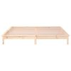 vidaXL Cadre de lit &agrave; LED sans matelas 140x190 cm bois massif