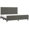 vidaXL Cadre de lit sans matelas gris fonc&eacute; 200x200 cm velours