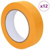vidaXL Rubans de masquage pour peintre 12 pcs Jaune 25 mm x 50 m