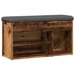 vidaXL Banc &agrave; chaussures vieux bois 82x32x45,5 cm bois d'ing&eacute;nierie