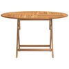 vidaXL Table pliable de jardin Ø 110x75 cm bois massif de teck