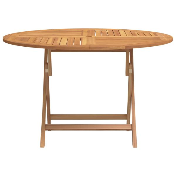 vidaXL Table pliable de jardin Ø 110x75 cm bois massif de teck