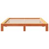 vidaXL Cadre de lit sans matelas cire marron 200x200cm bois pin massif