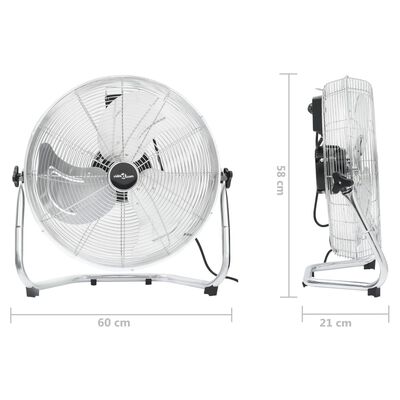 vidaXL Ventilateur de sol 3 vitesses 60 cm 120 W