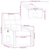 vidaXL Fauteuil inclinable &eacute;lectrique Rouge bordeaux Tissu