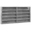 vidaXL Armoire &agrave; vitrine gris b&eacute;ton 100x8,5x50 cm bois d'ing&eacute;nierie