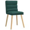 vidaXL Chaises &agrave; manger lot de 4 vert fonc&eacute; tissu
