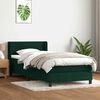 vidaXL Sommier &agrave; lattes de lit et matelas vert fonc&eacute; 100x220cm velours