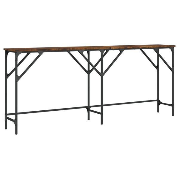 vidaXL Table console chêne fumé 180x29x75 cm bois d'ingénierie