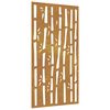 vidaXL D&eacute;coration murale jardin 105x55 cm acier corten design bambou