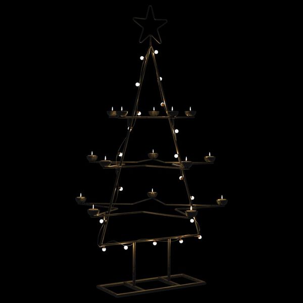 vidaXL Arbre de Noël en métal pour décoration noir 105 cm