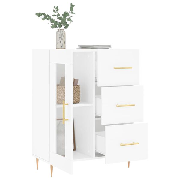 vidaXL Buffet blanc 69,5x34x90 cm bois d'ing&eacute;nierie
