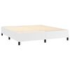 vidaXL Sommier &agrave; lattes de lit avec matelas Blanc 160x200cm Similicuir
