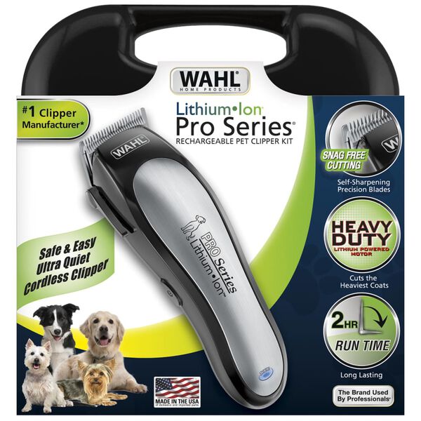 Wahl Tondeuse &agrave; poils d'animaux 12pcs Lithium Ion Pro Series 09766-016