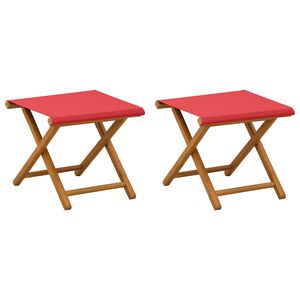 vidaXL Chaise Longue 2 pcs Bois d'eucalyptus massif Rouge