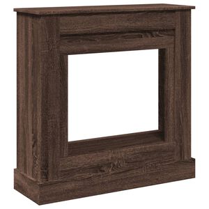 VidaXL Cadre de chemin&eacute;e ch&ecirc;ne marron 90x30x90 cm bois d'ing&eacute;nierie