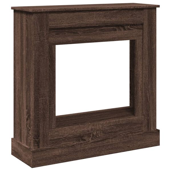 VidaXL Cadre de chemin&eacute;e ch&ecirc;ne marron 90x30x90 cm bois d'ing&eacute;nierie